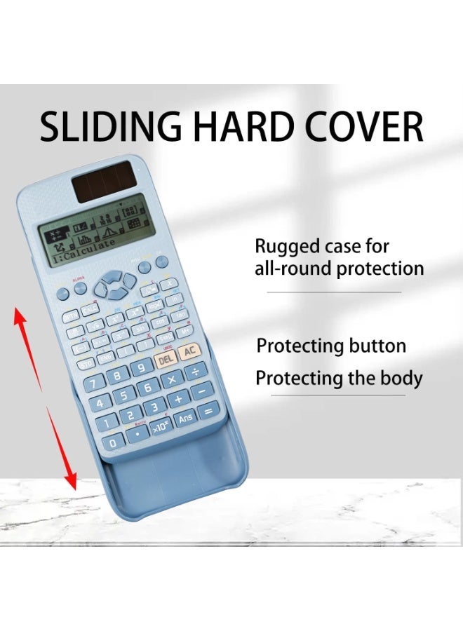 Scientific Calculator Multi-Function Calculator Scientific, 552 Functions, 10+2 Screen Displays - Ideal for Students and Teachers, Office, Blue - Image 2